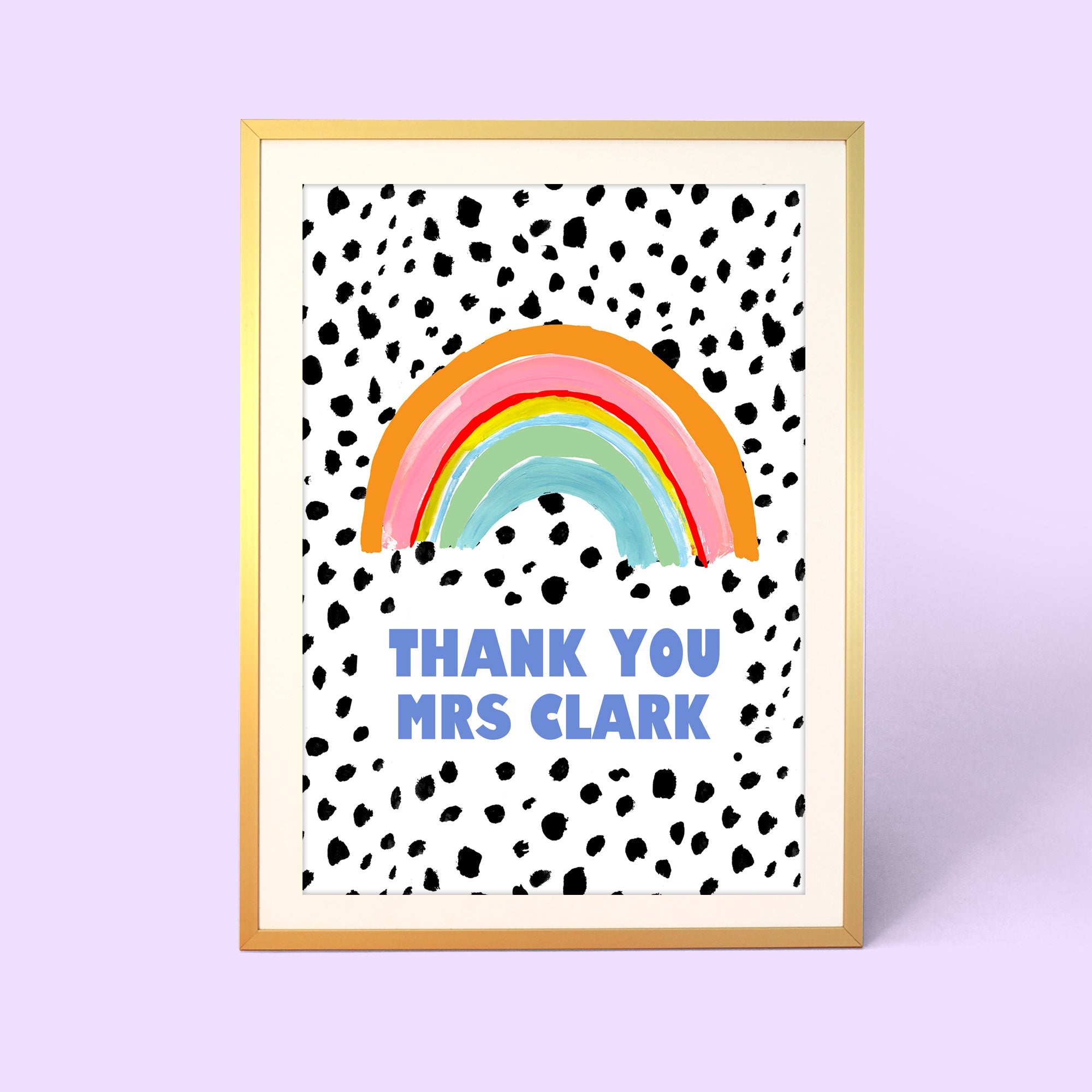 Thank You Rainbow Personalised Print