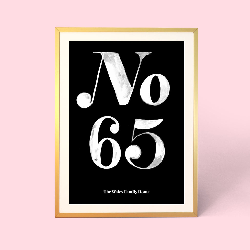 House Number Personalised Print