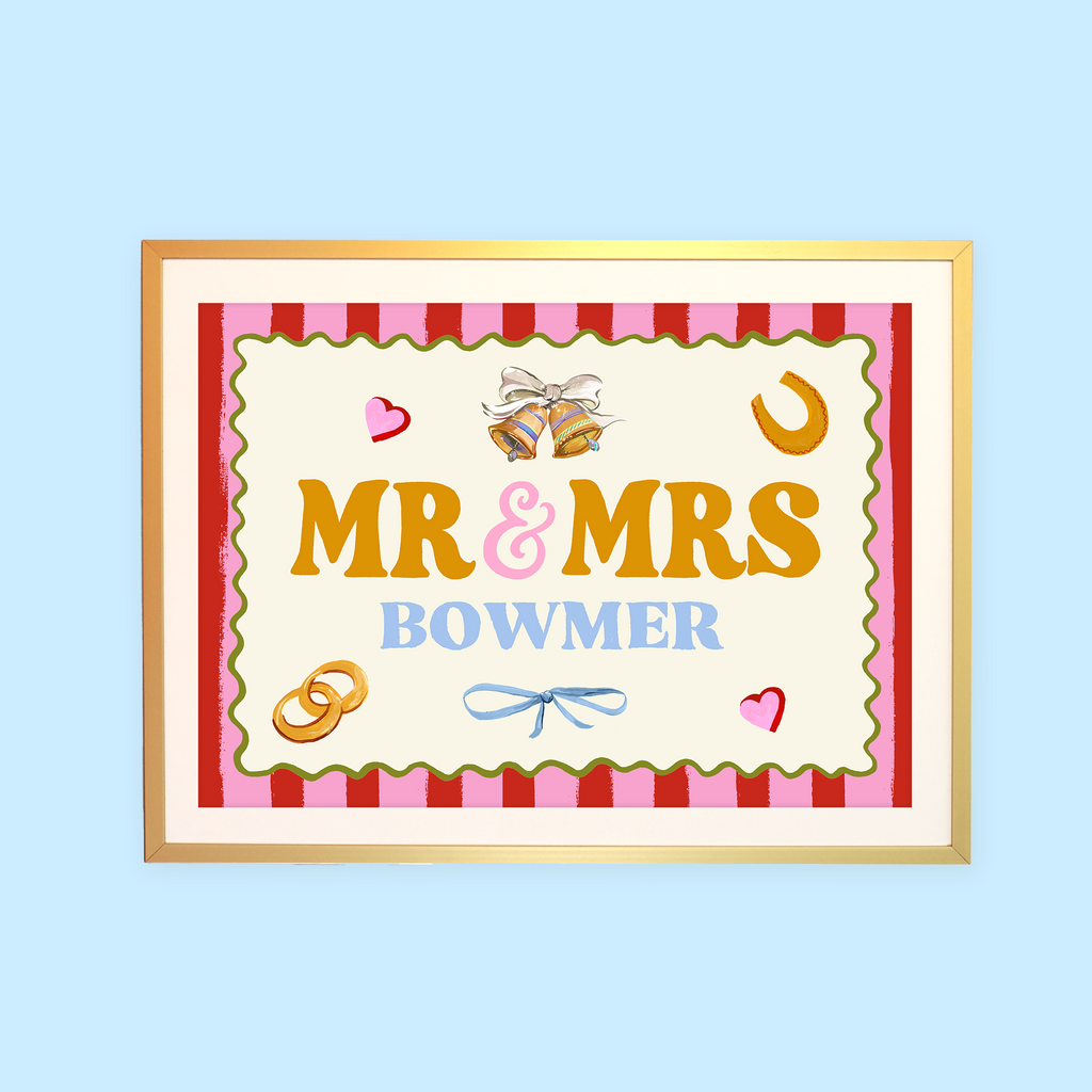 Mr & Mrs Personalised Print