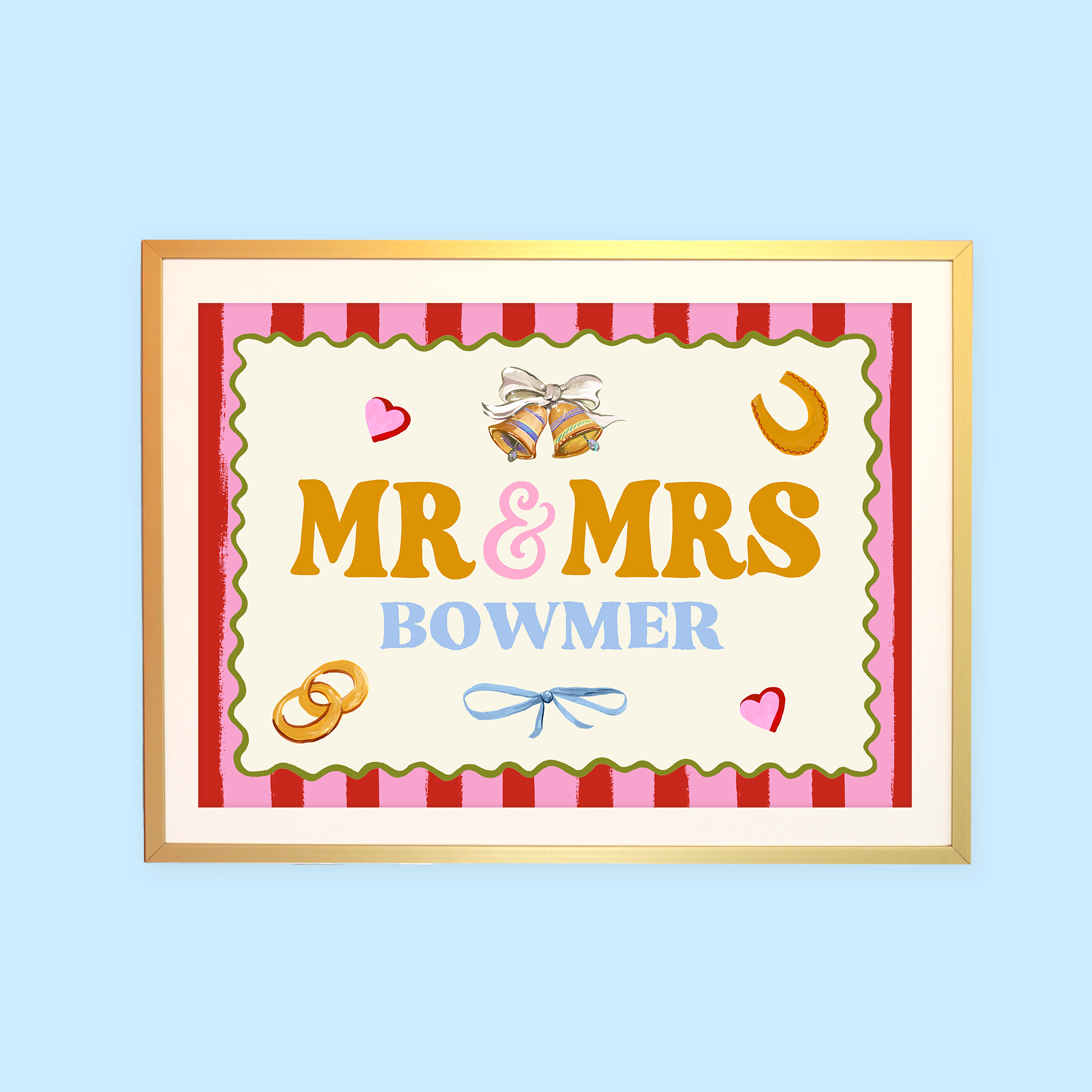 Mr & Mrs Personalised Print