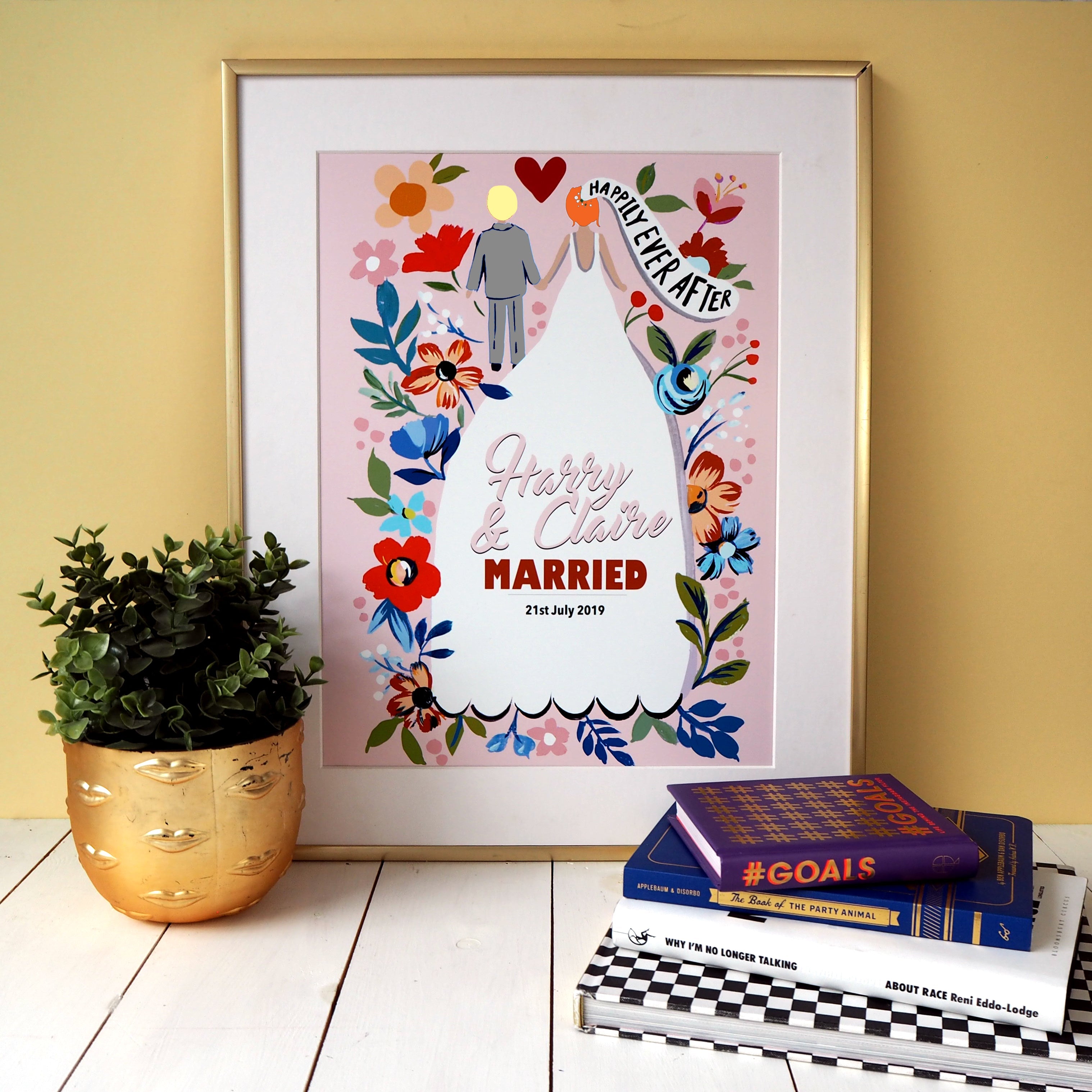 Personalised Happily Ever After Wedding Print