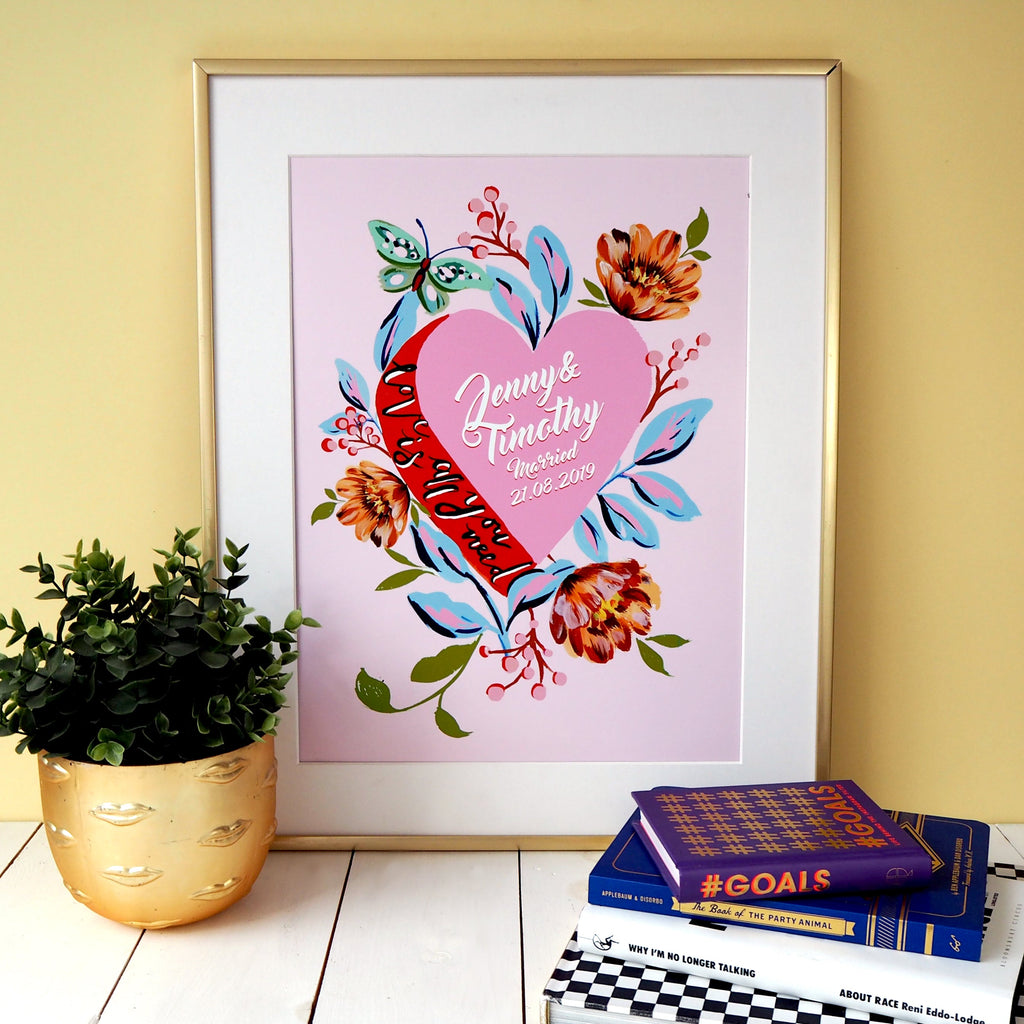 Love Is All You Need Personalised Print