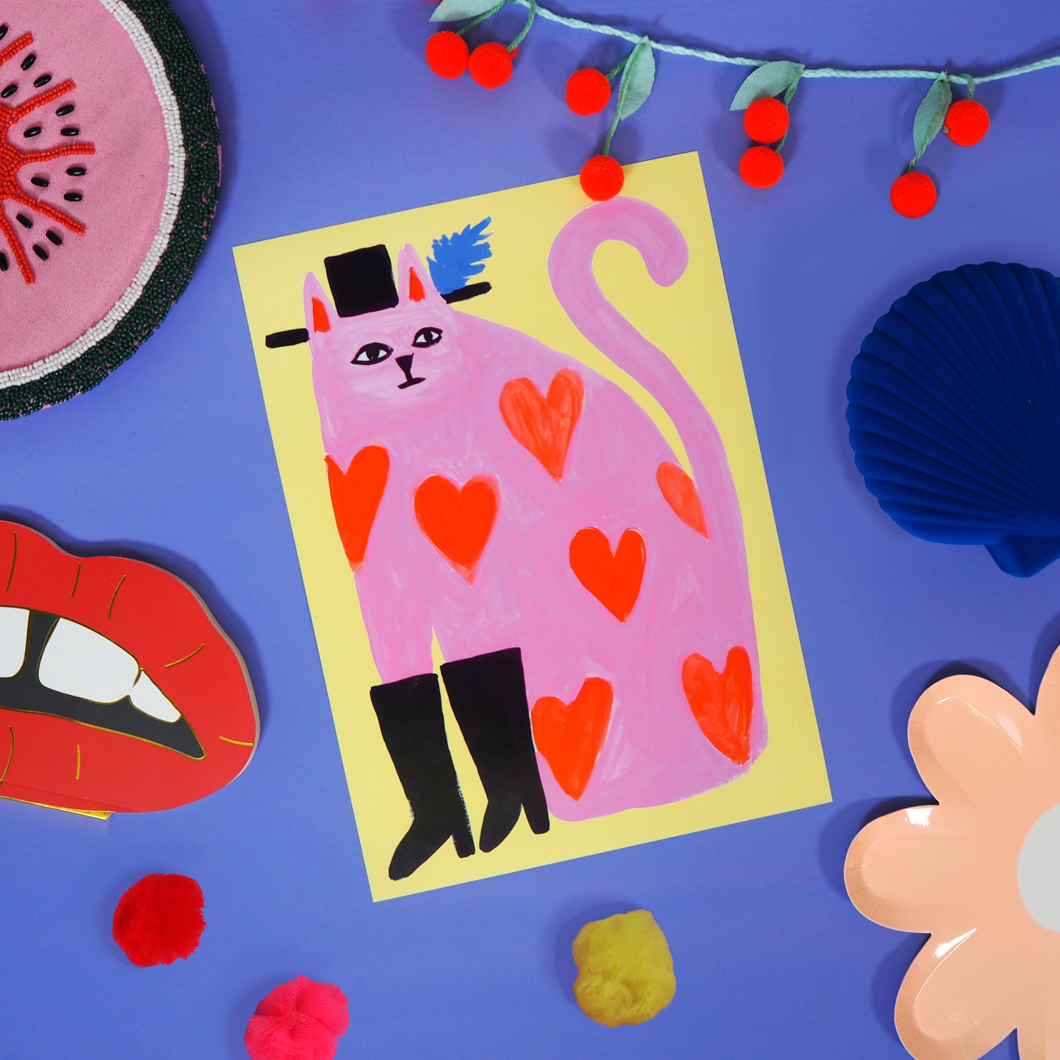 Trendy Cat Print