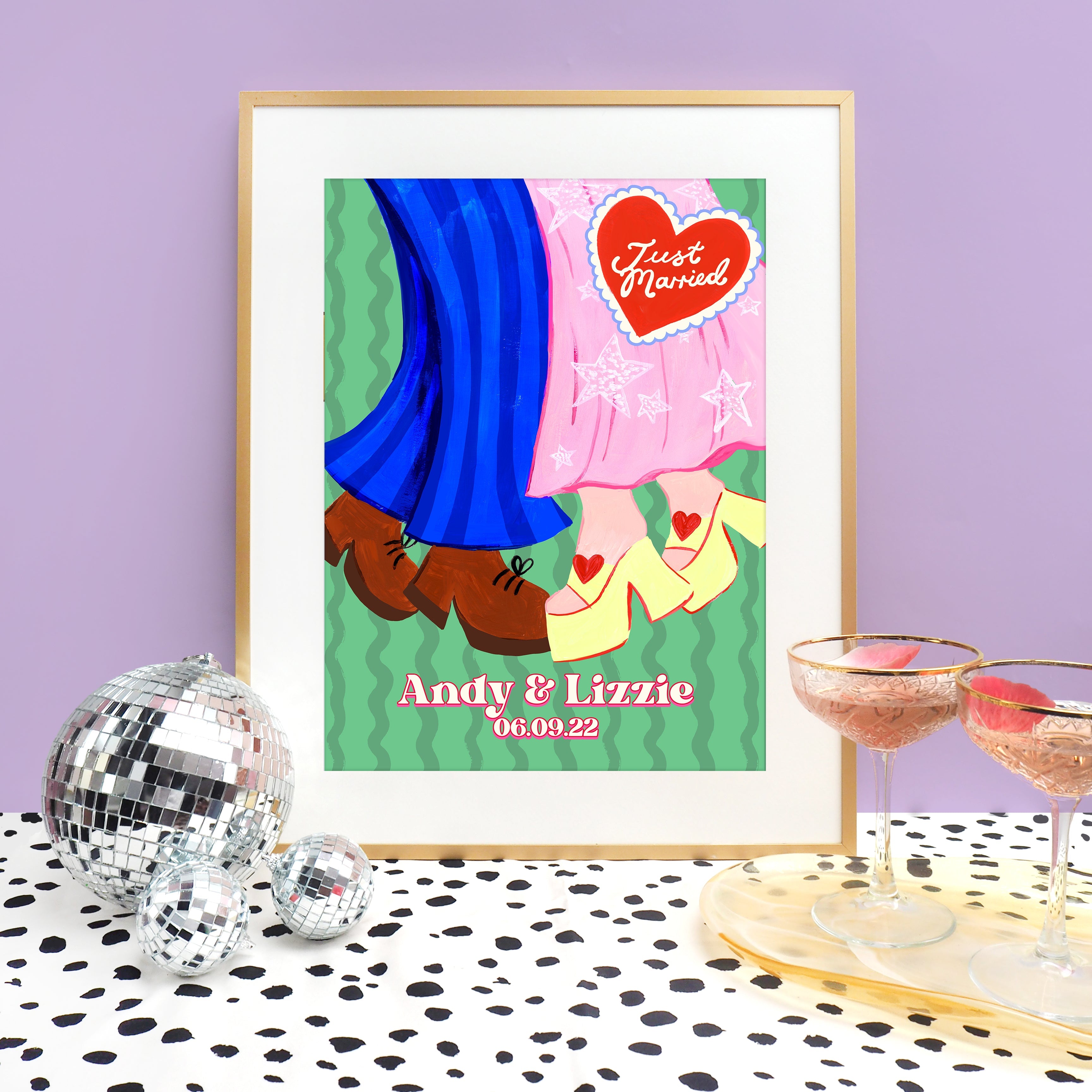 Boogie Wedding Personalised Print